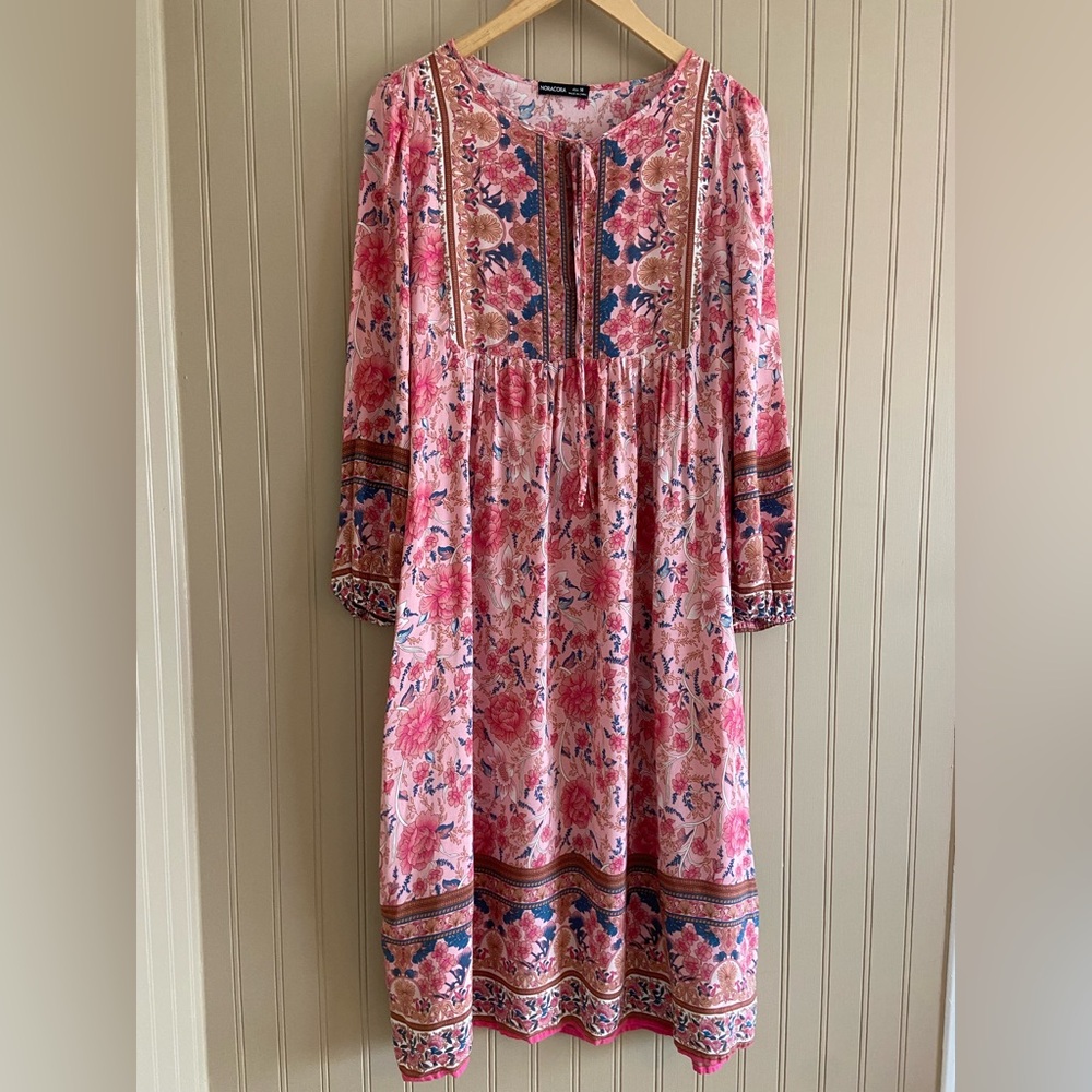 Noracora Boho Peasant Cottage Fairy Dress Women’s Size Medium - Picture 1 of 8